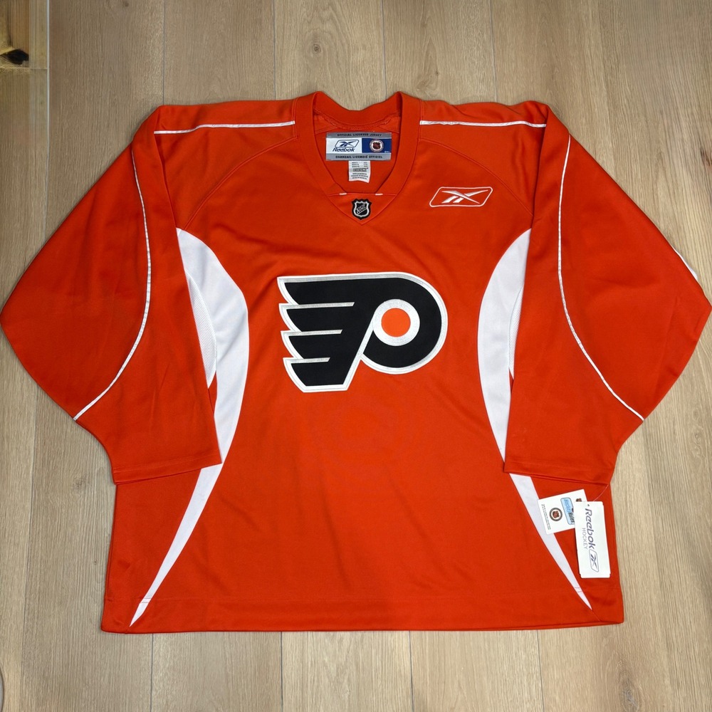 Reebok Philadelphia Flyers Practice Jersey NHL Men XXL Orange Hockey NWT Vintage